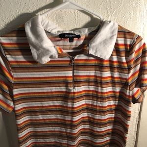 Stripped collard top